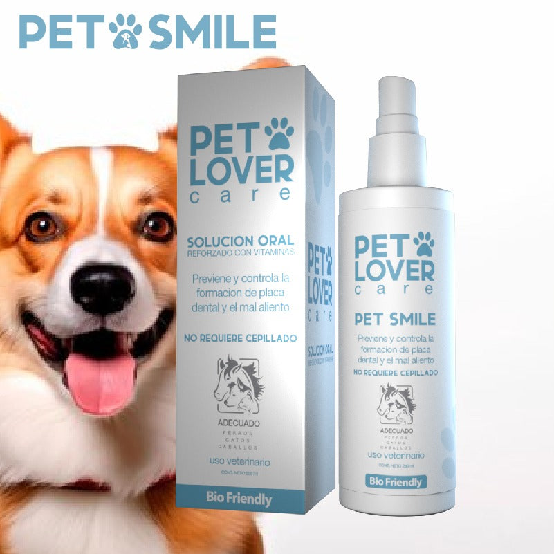 Previene y Controla la Placa Dental y Mal aliento SPRAY ORAL PET SMILE